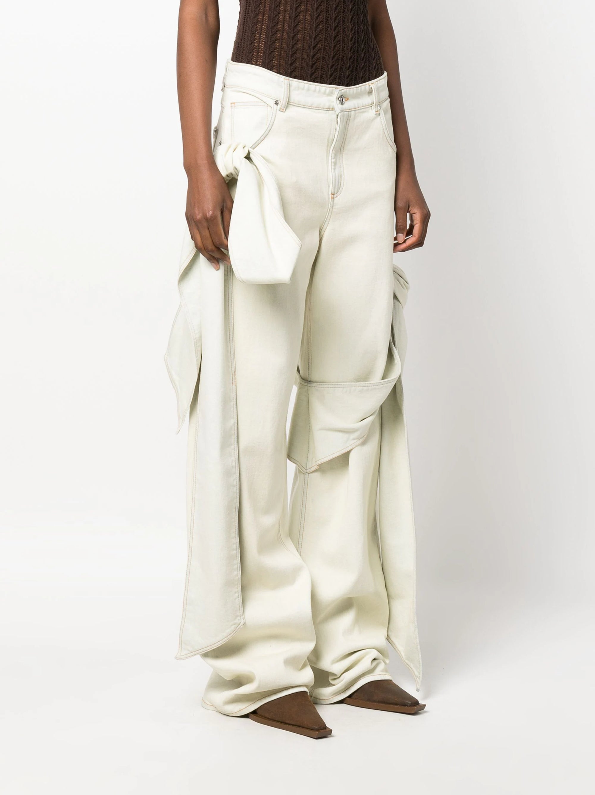 Denim Bow Tube Vest Top & Pant Coord Set