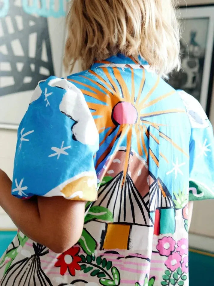 Floral Sun Print Shirt & Shorts Coord Set