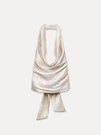 Livia Halterneck Backless Tied Top