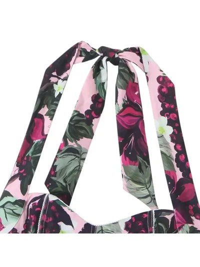 Floral Print Halterneck Bodysuit