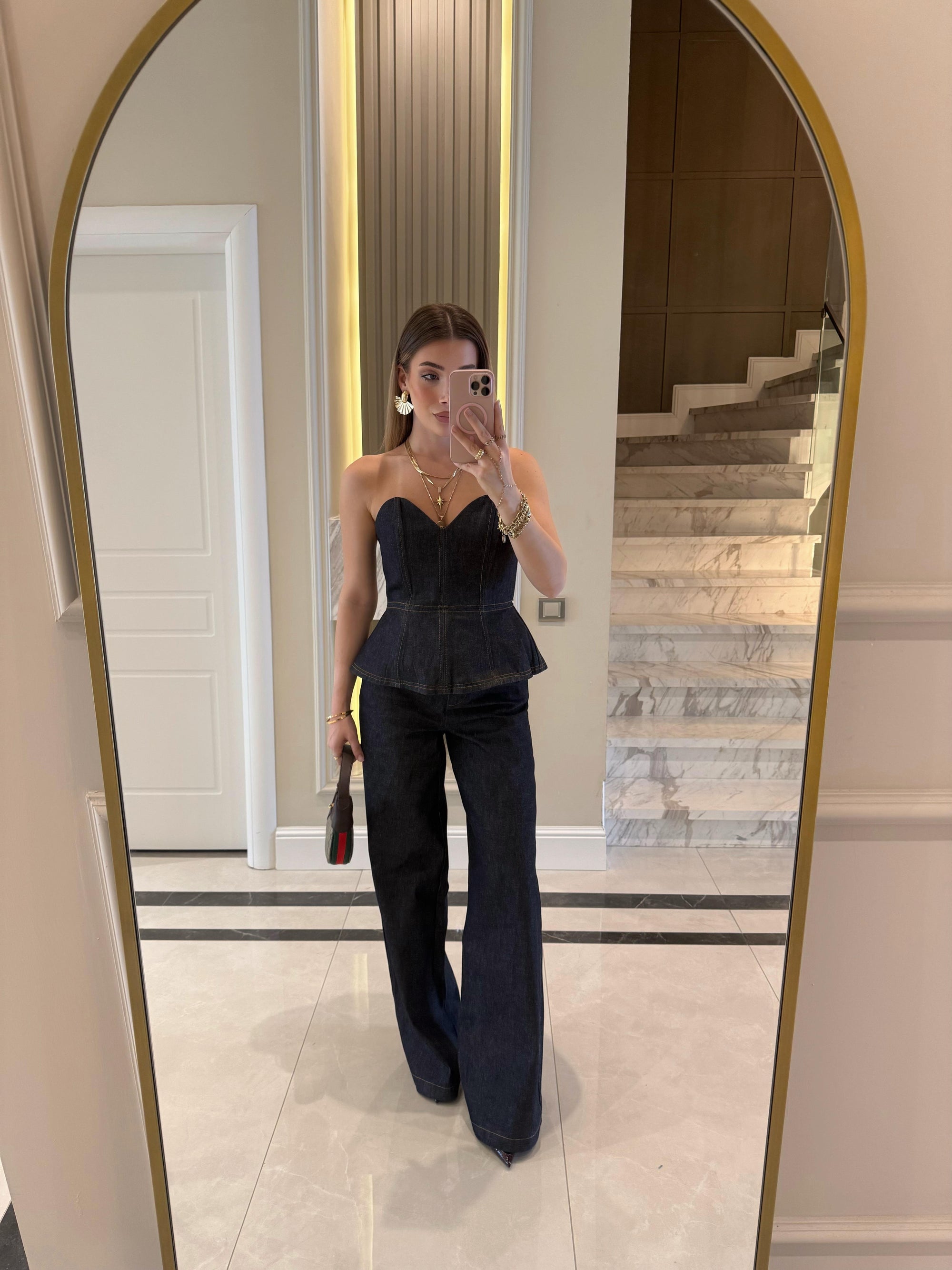 Denim Bustier Tube Top