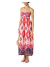 Geometric Print Halterneck Tube Maxi Dress