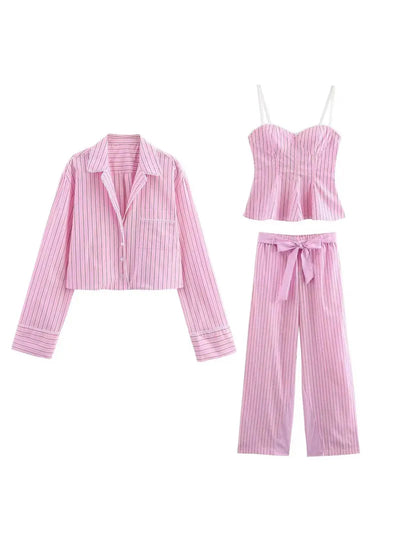 Breezy Striped 3 Piece Coord Set