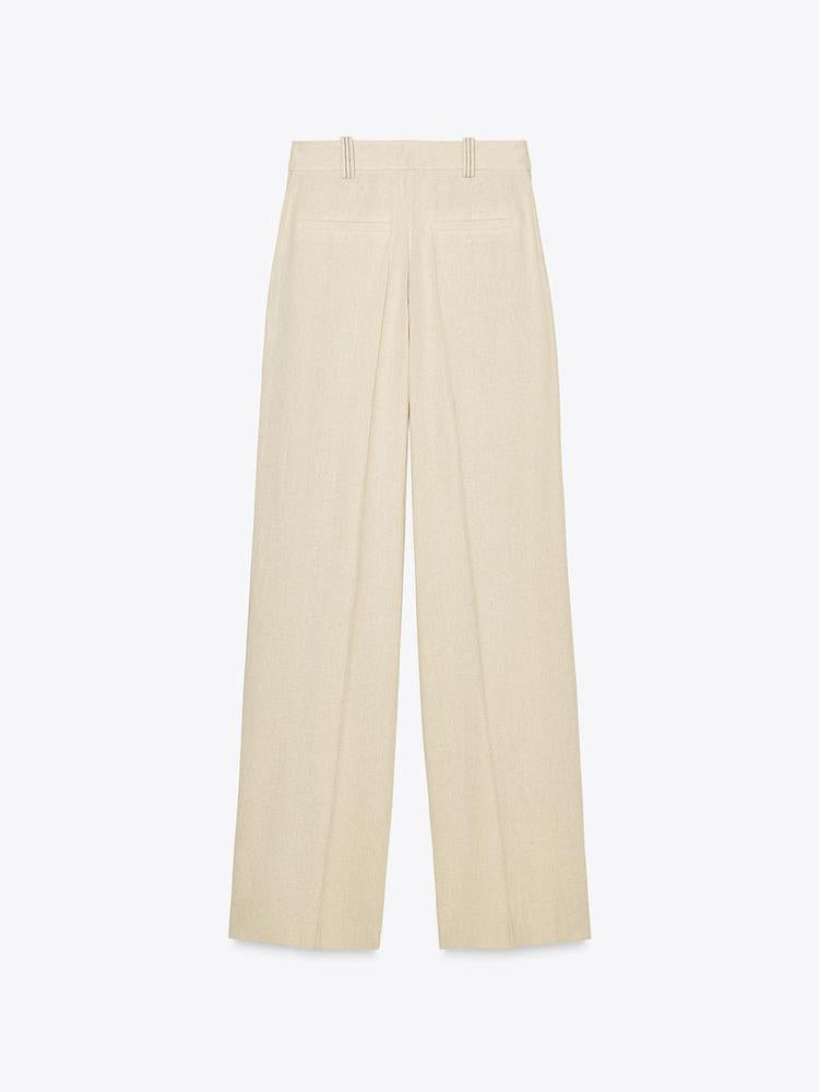 Honeycomb Stitched Tube Top & Wide Leg Pants Coord Set