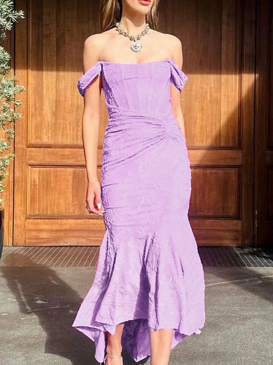 bardot mermaid dress Bardot Off Shoulder Mermaid Maxi Dress