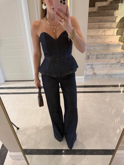 Denim Bustier Tube Top