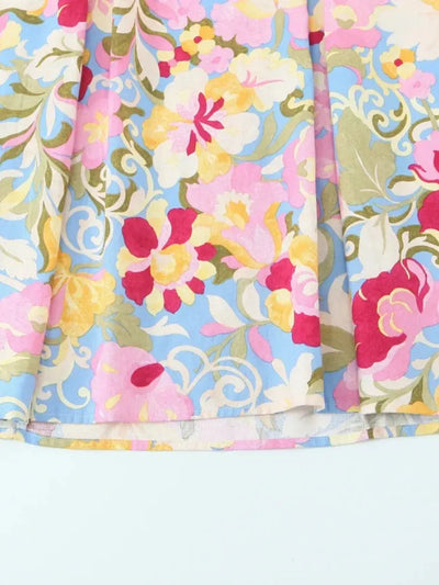 Floral Patterned Halterneck Maxi Dress