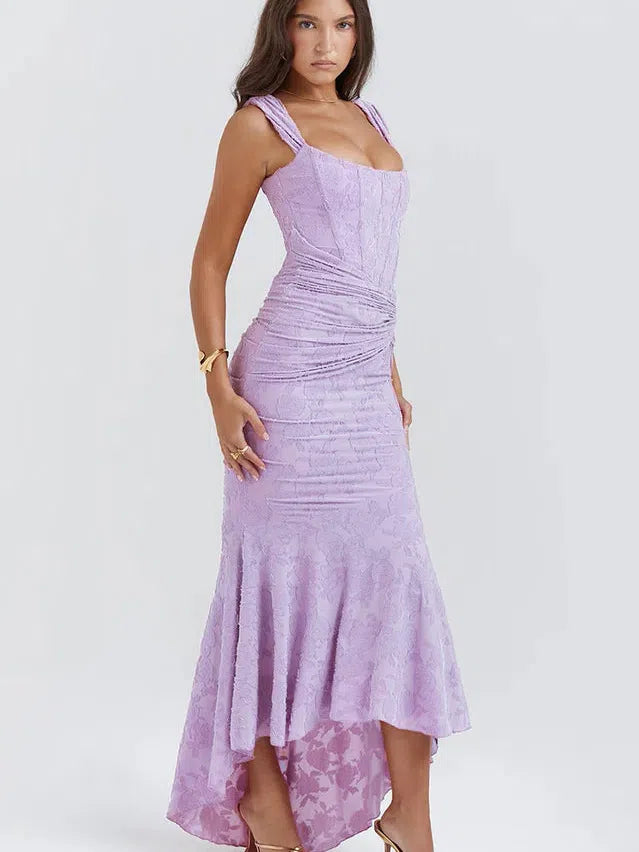 Bardot Off Shoulder Mermaid Maxi Dress