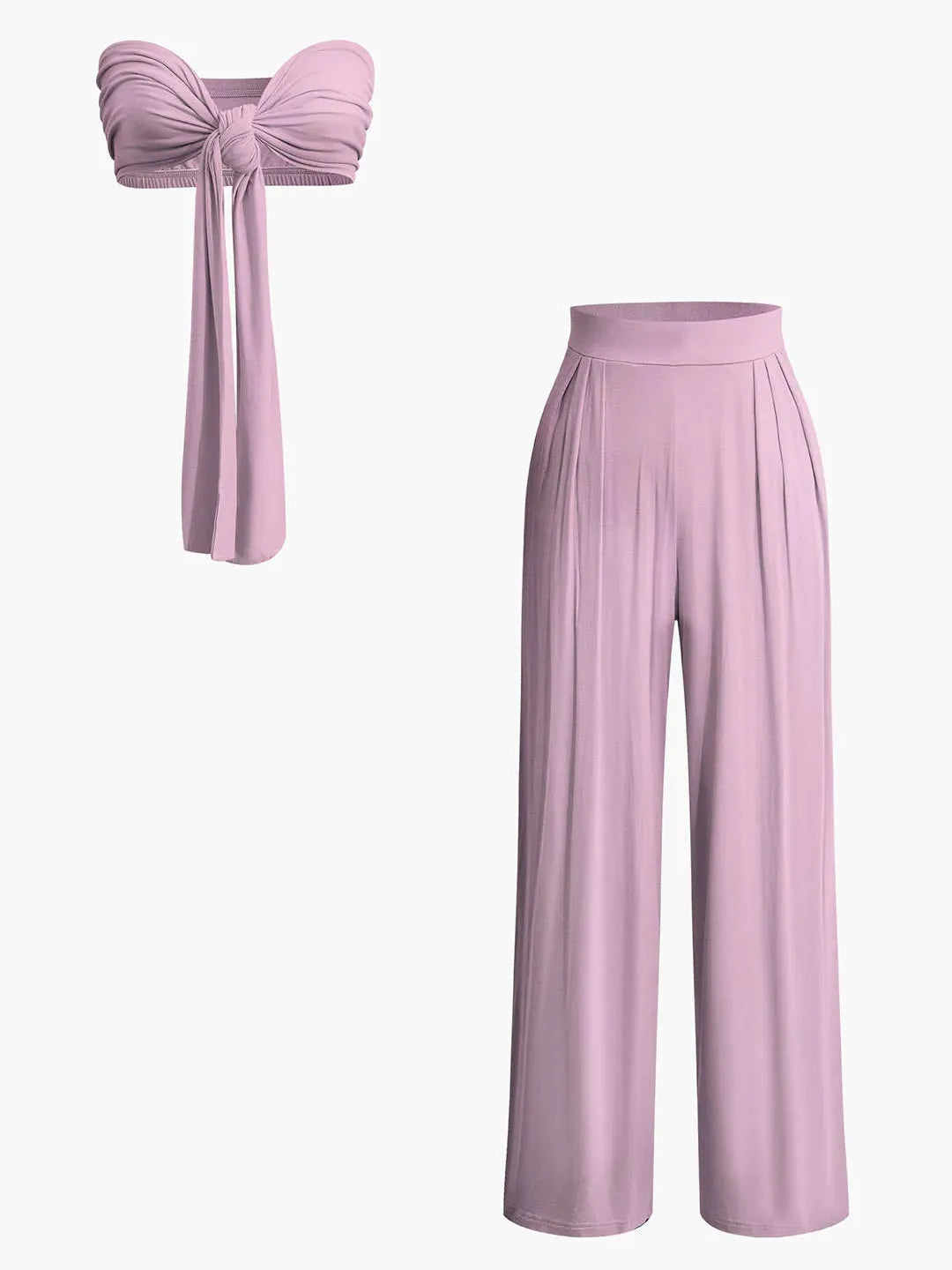 Knotty Bandeau Top & Pants Coord Set