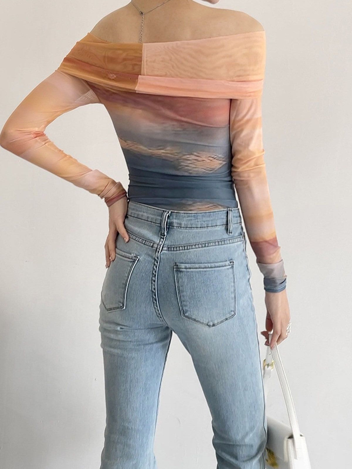 Tie-dye Off Shoulder Top