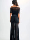 Off Shoulder Ruched Maxi Dress