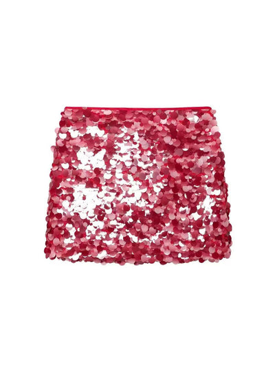 Coin Sequins Mini Skirt