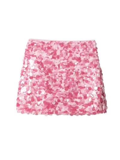 Coin Sequins Mini Skirt