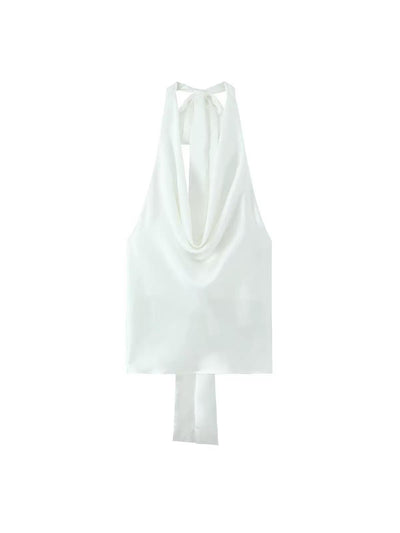 Livia Halterneck Backless Tied Top