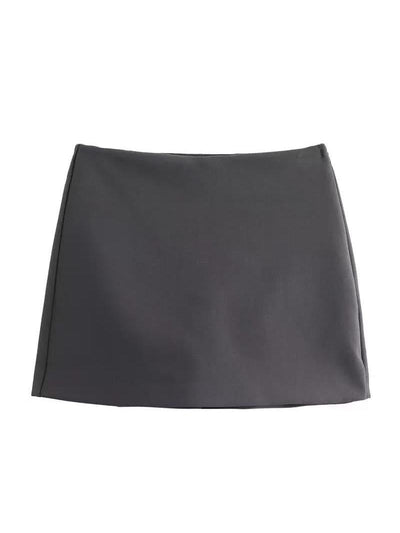 Essential Tailored Mini Skort by Exclusives, charcoal gray, skorts on sale