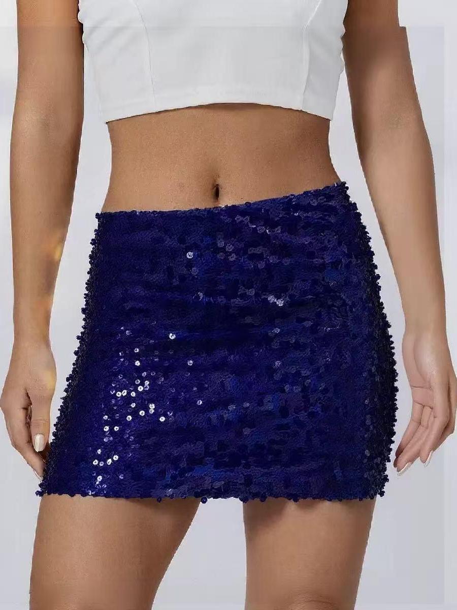Coin Sequins Mini Skirt
