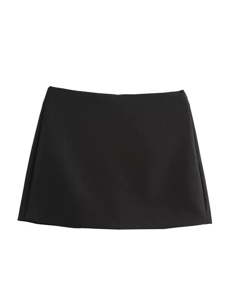 Essential Tailored Mini Skort, black, skorts
