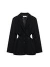 Lapel Collar Cutout Blazer