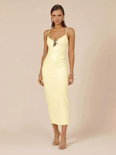 Starfish Spaghetti Strap Cutout Sequins Midi Dress