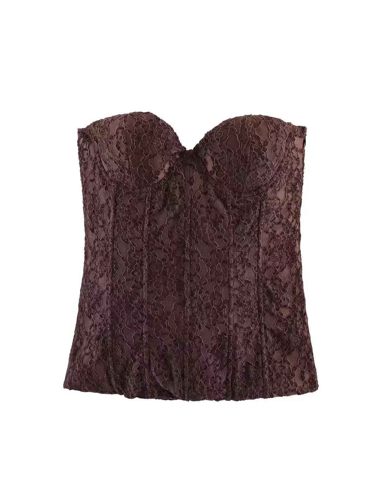 Midnight Muse Lace Bustier Top