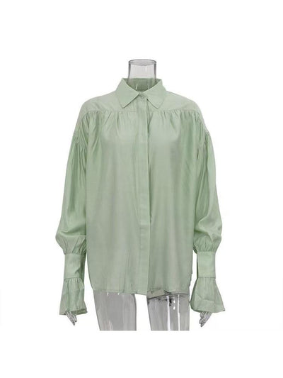 Ruffle Cuff Oversized Shirt