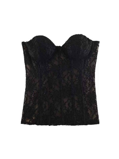 Midnight Muse Lace Bustier Top