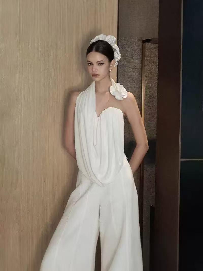 Ethereal Drape One-Shoulder Jumpsuit
