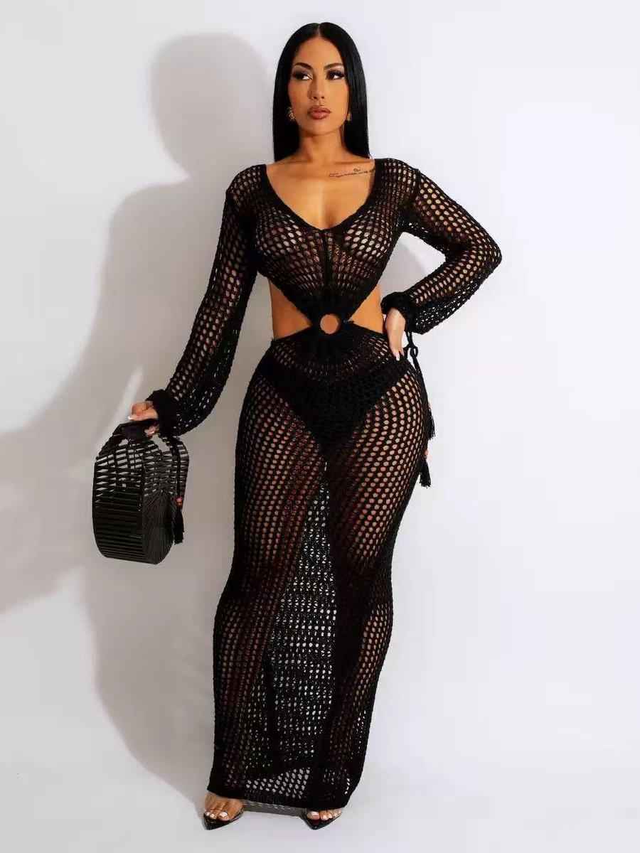Sunset Siren Crochet Maxi Dress