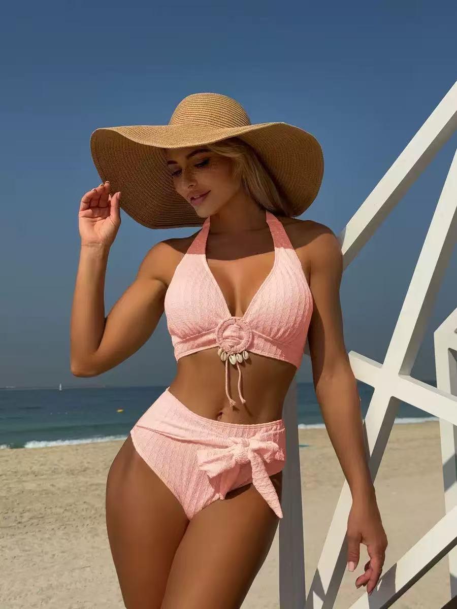 Laura Halterneck Top Bikini Bow Swimsuit Set