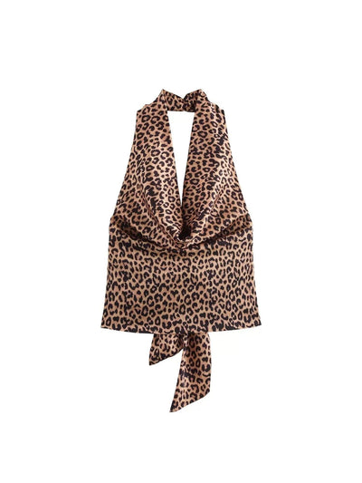 Livia Halterneck Backless Tied Top