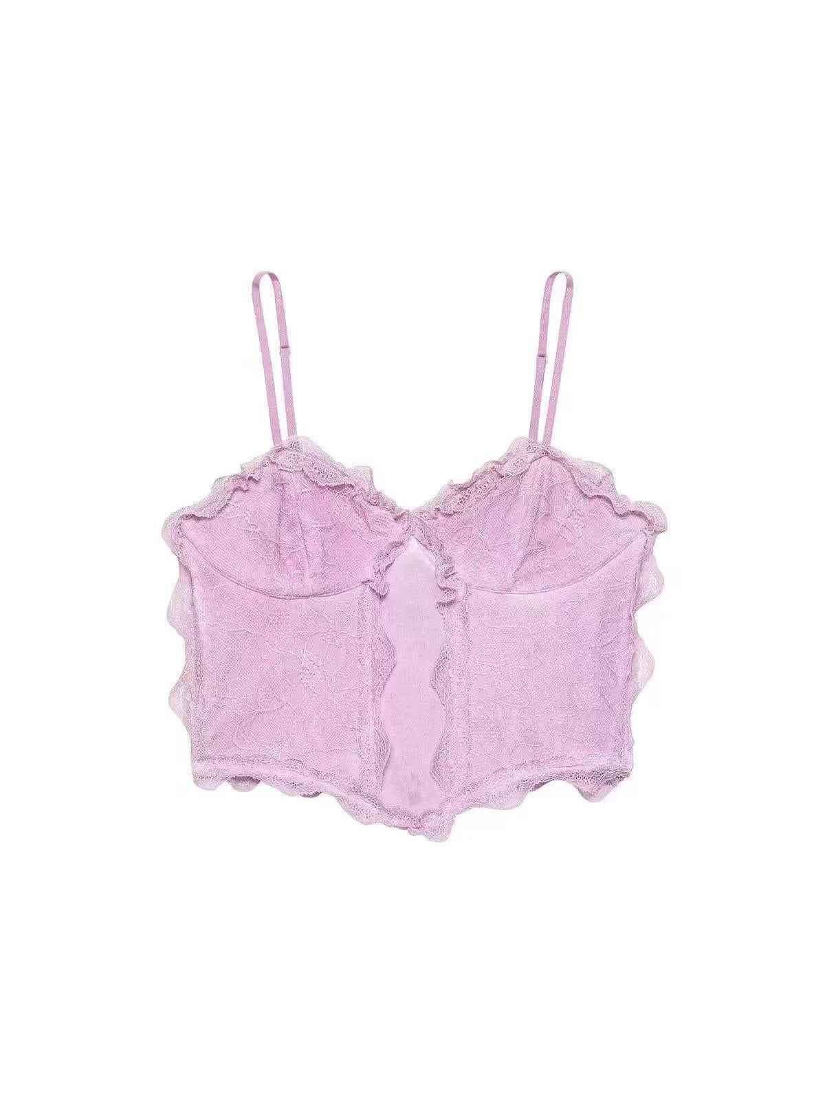 Soft Bloom Scallop Lace Cami Top