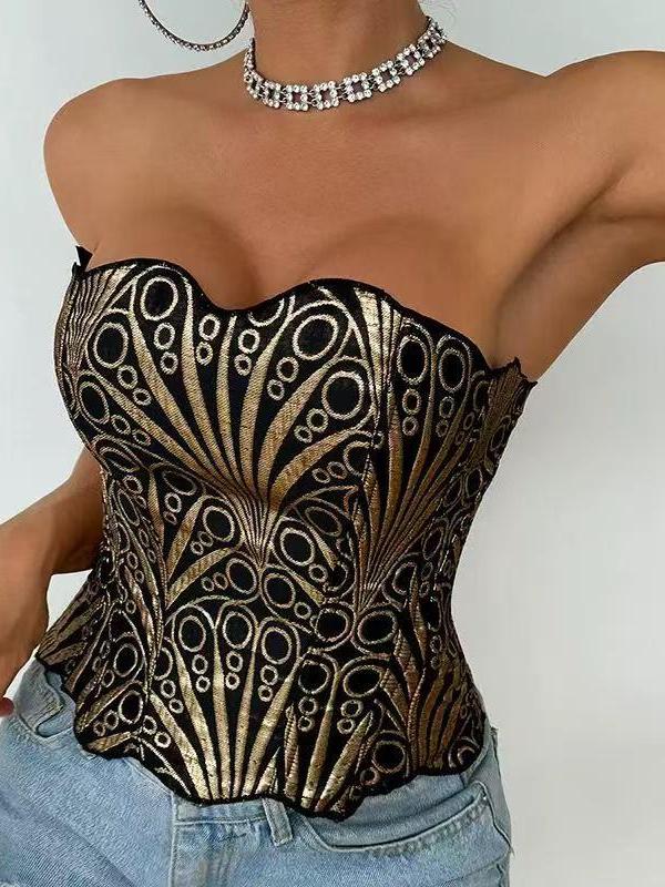 Valencia Mesh Lace Tie Back Tube Top