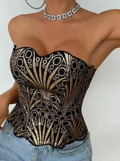 Valencia Mesh Lace Tie Back Tube Top