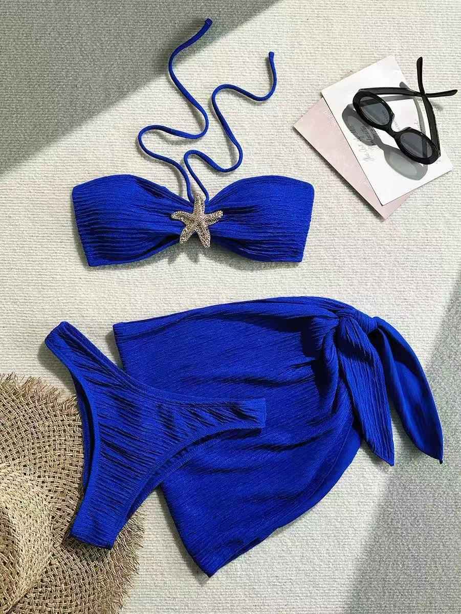 Starfish Glow Textured Bikini Set