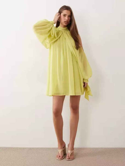 Chiffon Swing Mini Dress