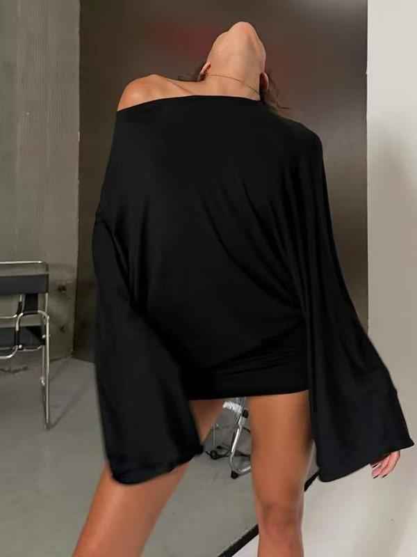 Luna Draped Batwing Mini Dress