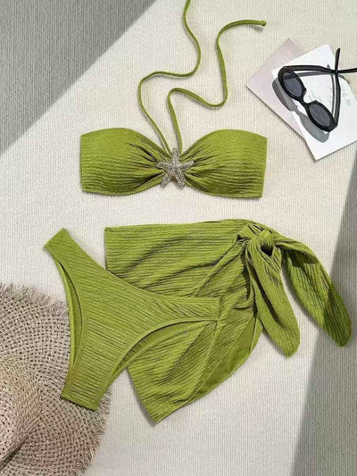 Starfish Glow Textured Bikini Set