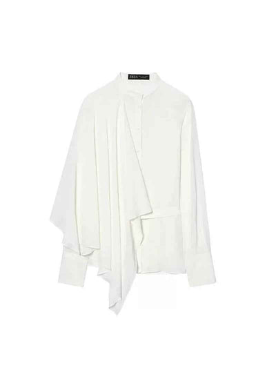 Asymmetric Drape Panel Shirt