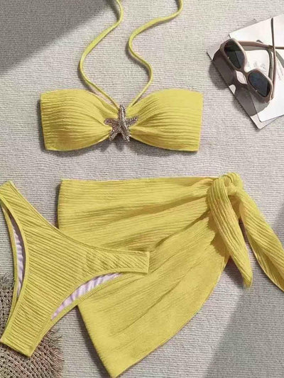 Starfish Glow Textured Bikini Set