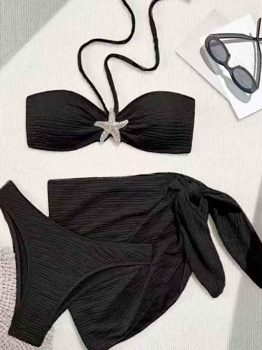 Starfish Glow Textured Bikini Set