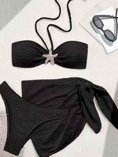 Starfish Glow Textured Bikini Set