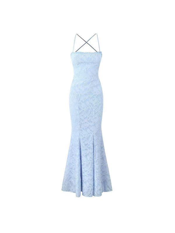 Miriam Tassel Knit Strap Maxi Dress
