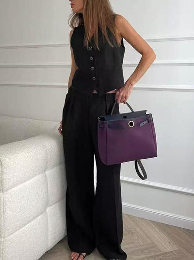 Waistcoat and wide‑leg trousers co‑ord set