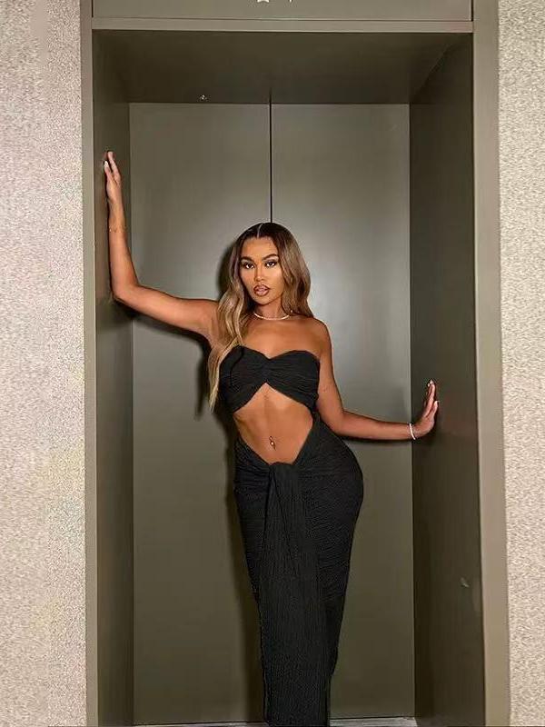 Carla Strapless Tube Top & Skirt Coord Set