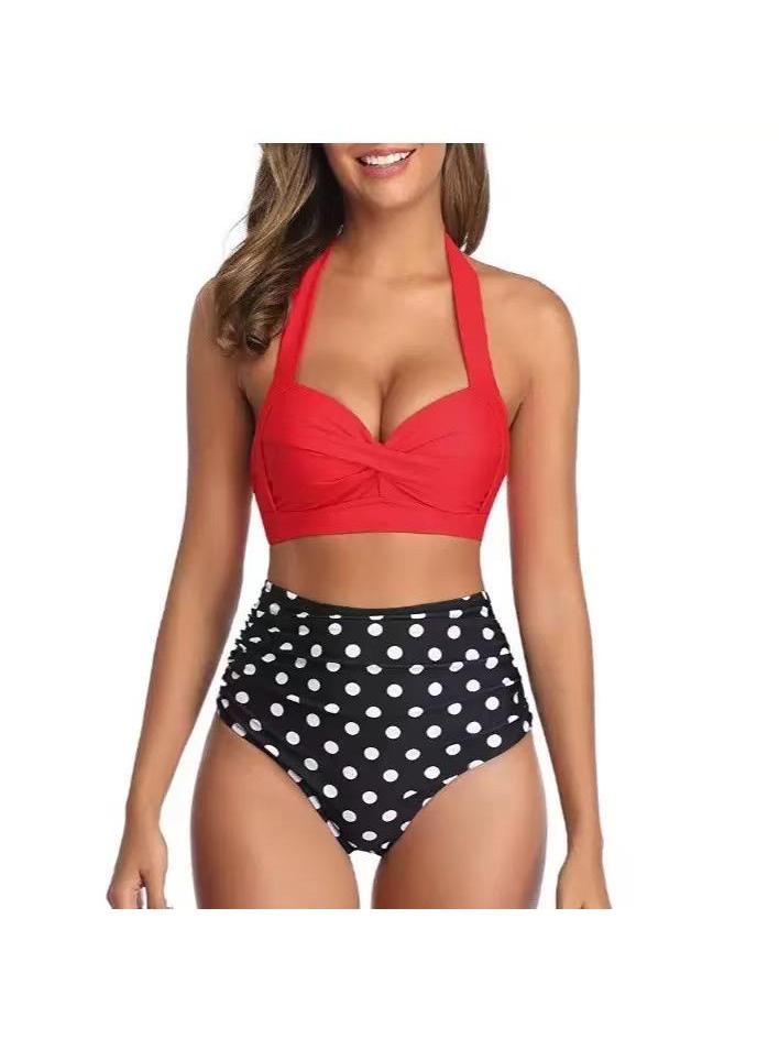 Halterneck Top & Short Swimsuit Set