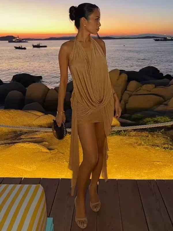 Zaria Cowl Mini Dress