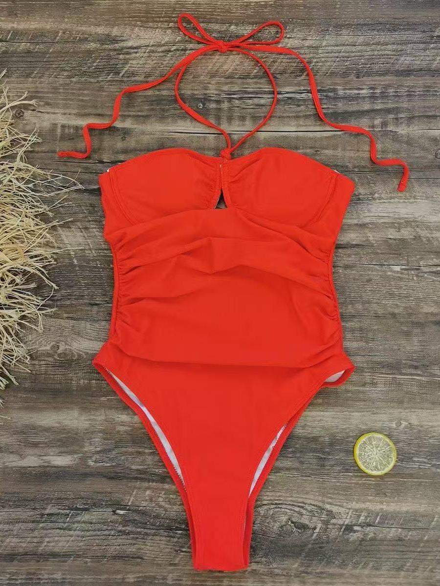 Coneli Plain swimsuit with open back