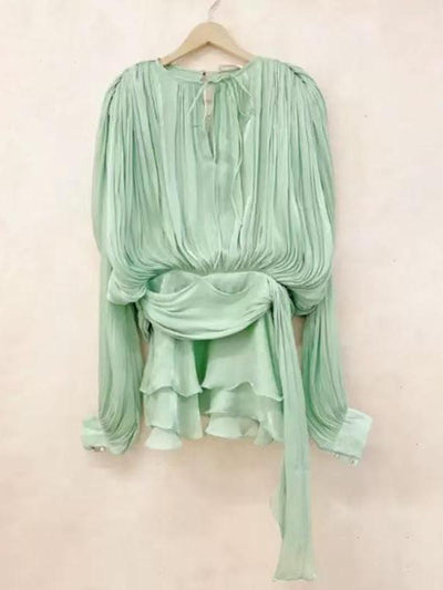 Lyla Bell Sleeve Ruffle Tail Dress with Shorts Coord Set