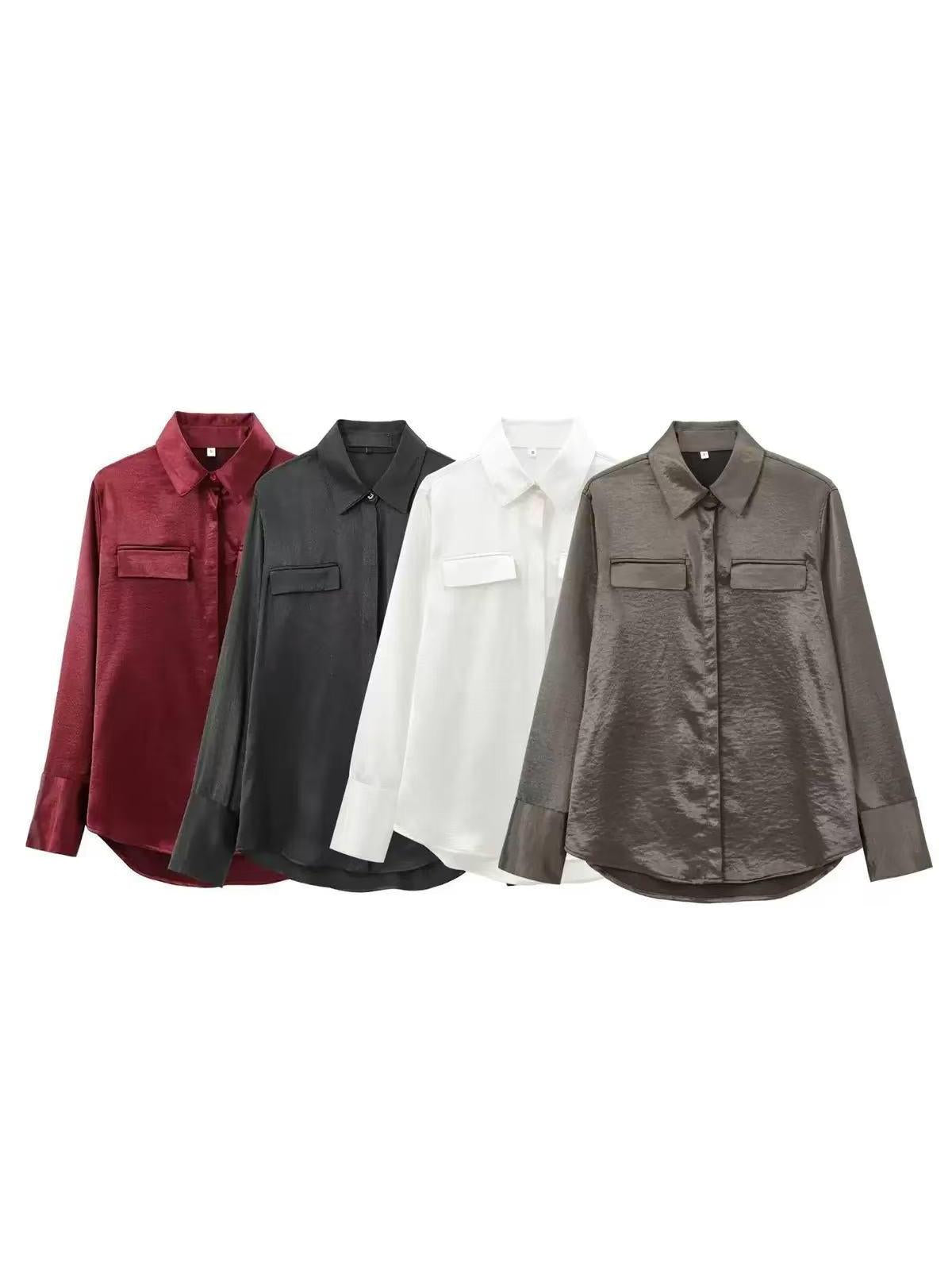 Full Sleeves Satin Shirt