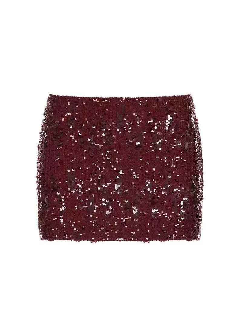 Sparkling Sequin Bodycon Mini Skirt